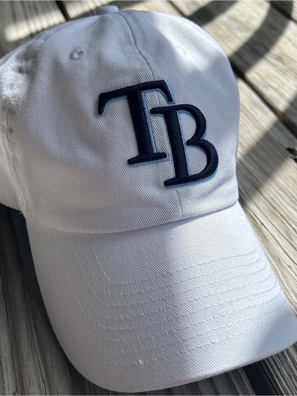 MLB Tampa Bay Rays White 47 Brand Clean Up